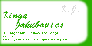 kinga jakubovics business card
